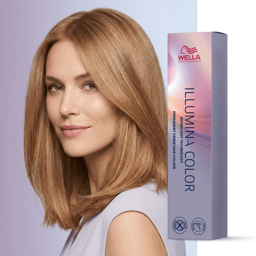 Tintura Wella Illumina Rubio Medio Cobrizo Violeta 7/42