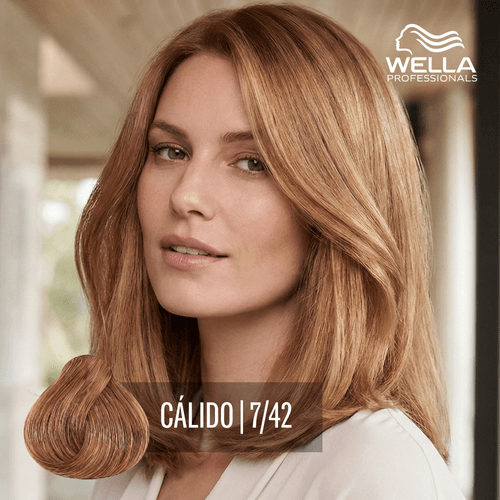 Tintura Wella Illumina Rubio Medio Cobrizo Violeta 7/42