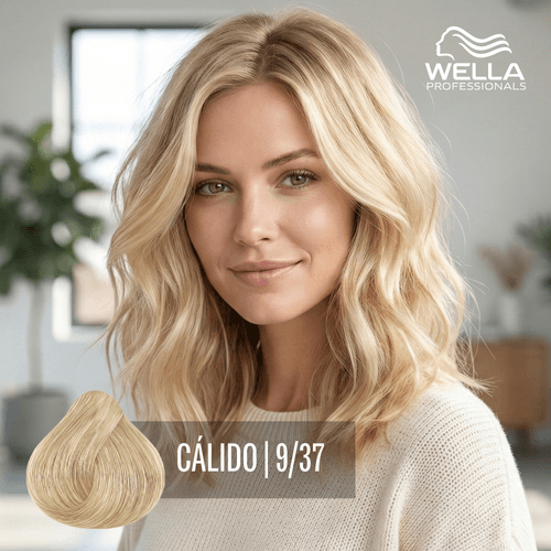 Tintura Wella Illumina Rubio Muy Claro Dorado Verde 9/37