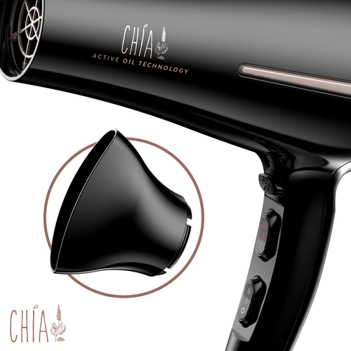 Set Planchita Elegance Chia + Secador Bora Chia