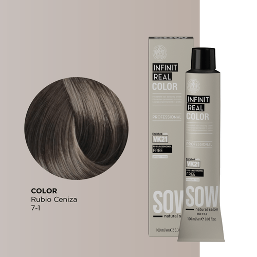 Sow Infinit Real Color Rubio Ceniza 7-1 100Ml