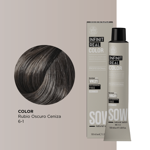 Sow Infinit Real Color Rubio Oscuro Ceniza 6-1 100Ml
