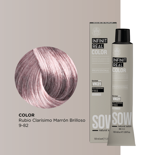 Sow Infinit Real Color Rubio Clarísimo Marrón Brilloso 9-82 100Ml
