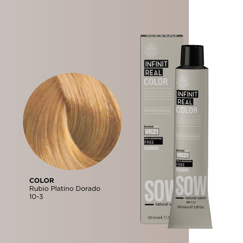 Sow Infinit Real Color Rubio Platino Dorado 10-3 100Ml