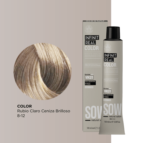 Sow Infinit Real Color Rubio Claro Ceniza Brilloso 8-12 100Ml