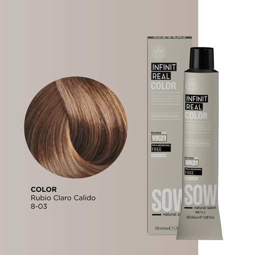 Sow Infinit Real Color Rubio Claro Calido 8-03 100Ml