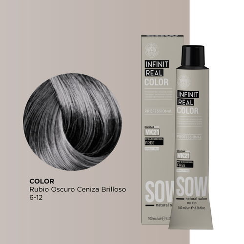 Sow Infinit Real Color Rubio Oscuro Ceniza Brilloso 6-12 100Ml