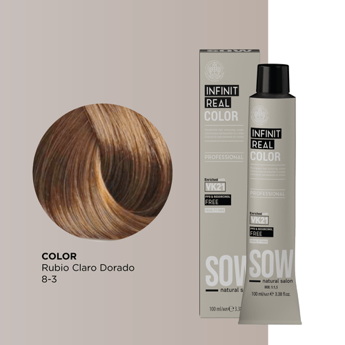 Sow Infinit Real Color Rubio Claro Dorado 8-3 100Ml