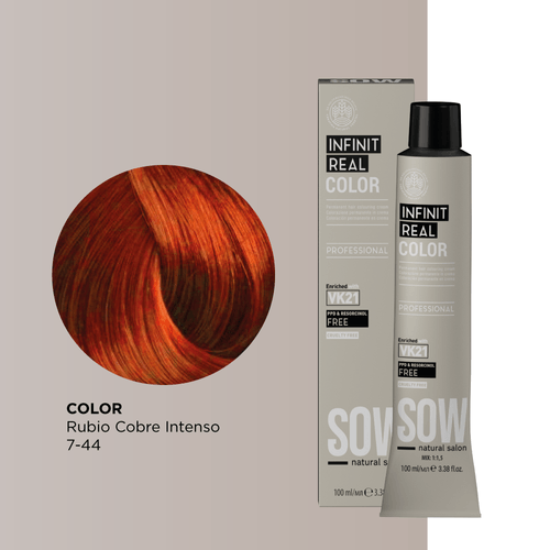 Sow Infinit Real Color Rubio Cobre Intenso 7-44 100Ml