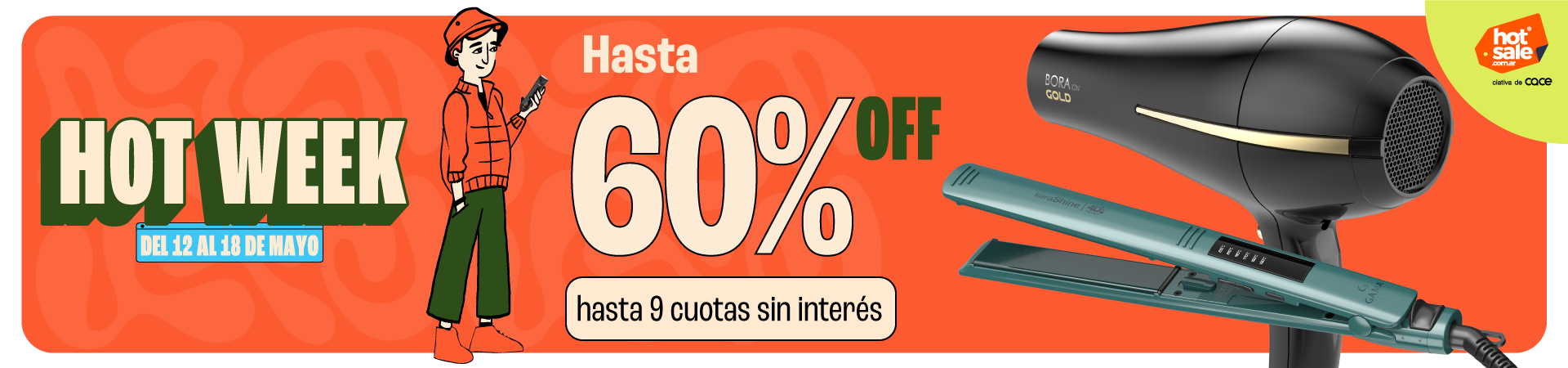 🔥 ¡HOT WEEK IMPERDIBLE! 🔥 Aprovechá nuestras promociones exclusivas antes de que se agoten. 💥 HOT SALE con descuentos de hasta 60% OFF en productos seleccionados. 🚚 Envío gratis en compras superiores a $49.990. 🎁 Llevate un neceser de regalo en compras mayores a $139.990. 💳 Y pagá en hasta 3 cuotas sin interés, para comprar lo que más te gusta sin preocuparte. 🛍️ ¡No te pierdas esta oportunidad única!