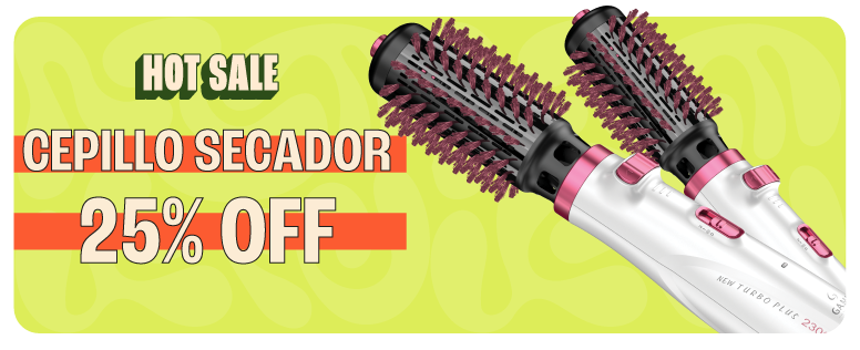 Aprovechá el Hot Sale y llevate el Cepillo Secador Modelador Turbo Plus 2300 con 25% OFF. Secá, modelá y peiná tu cabello con una sola herramienta que combina potencia, practicidad y un acabado profesional. Ideal para lograr un look con volumen, brillo y sin frizz, todos los días.