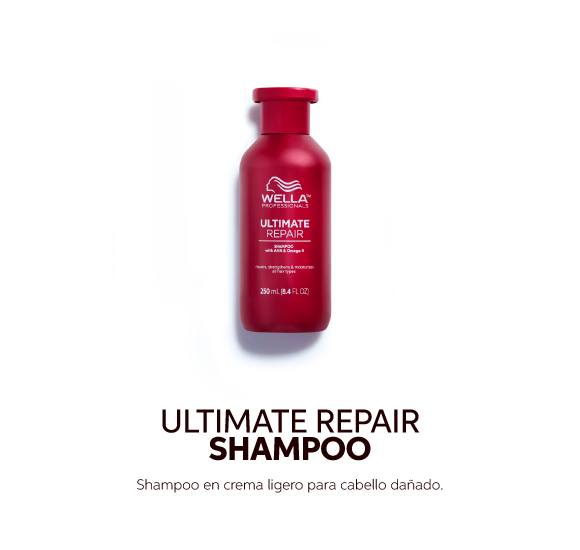 Shampoo en Crema: Limpieza Suave y Eficaz con Tecnología de Purificación de Metales para Cabello Dañado por Calor y Decoloración | Ultimate Repair - Wella Professionals | Solo en TUA