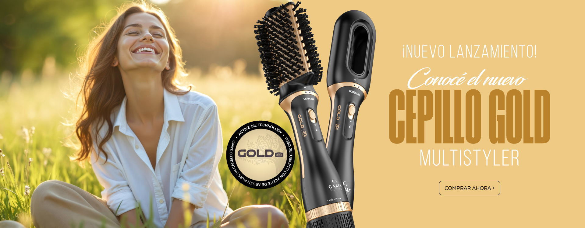 Cepillo Multistyler GAMA Italy H Mod Multi Gold 3D 220